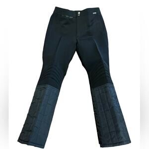 Vintage Snuggler Ski Pants Black Womens Size 28 x 29.5 Wool/Nylon/Spandex Blend